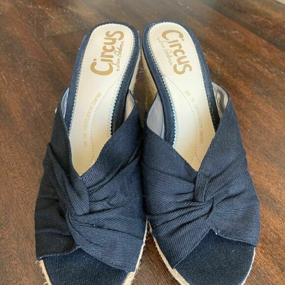 - Sam Edleman Circus Womens Black Wedge Sandals "Bea - Picture 3 of 8